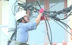 Xã Phúc Thịnh thanh thải, bó gọn đường dây viễn thông