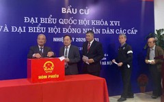 Cử tri phường Thanh Xuân phấn khởi thực hiện quyền bầu cử