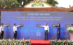 Phường Định Công có tuyến phố không dùng tiền mặt