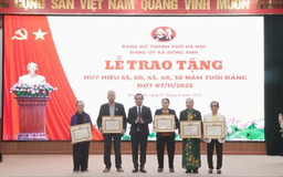 85 đảng viên xã Đông Anh nhận Huy hiệu Đảng đợt 7/11