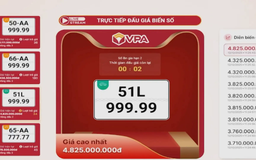 Bất ngờ giá trúng biển số ngũ quý 9 của TP.HCM