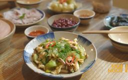 Mực lưới hồng xào mướp hương