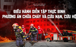 Điều hành diễn tập thực binh phương án chữa cháy và cứu nạn, cứu hộ