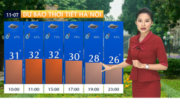 Dự báo thời tiết sáng | 11/07/2025