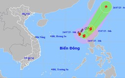 Bão số 4 giật cấp 11, di chuyển theo hướng Nam Đông Nam