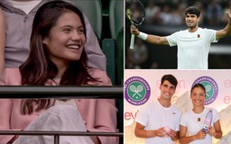Emma Raducanu cổ vũ Carlos Alcaraz vào tứ kết Wimbledon