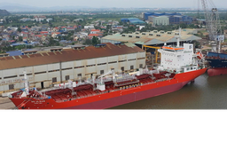 Bàn giao tàu 13.000 tấn chở dầu, hóa chất xuất khẩu sang Hàn Quốc