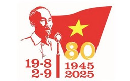 Mẫu logo kỷ niệm 80 Cách mạng tháng Tám và Quốc khánh 2025
