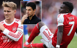 Arsenal nhận tin vui về Bukayo Saka và Martin Odegaard