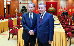 Tổng Bí thư Tô Lâm tiếp Ủy viên Trưởng nhân đại toàn quốc Trung Quốc Triệu Lạc Tế