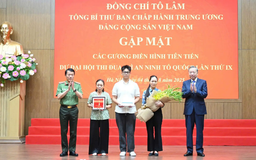 Tổng Bí thư gặp mặt gương điển hình tiên tiến trong CAND