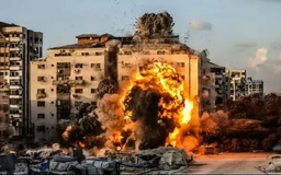 Israel tấn công 500 mục tiêu ở thành phố Gaza