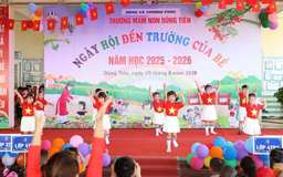 Học sinh xã Thượng Phúc háo hức ngày hội khai trường
