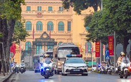 Công an Hà Nội diễn tập phương án dẫn đoàn phục vụ Đại hội Đảng