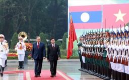 Lễ đón Tổng Bí thư, Chủ tịch nước Lào thăm Việt Nam