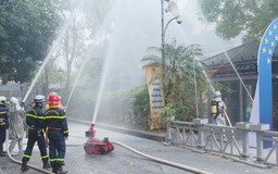 Diễn tập chữa cháy, cứu nạn tại Phố Sách Hà Nội 19/12