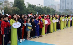 Phường Cầu Giấy tổ chức ngày đi bộ và tổng vệ sinh môi trường