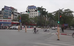 Phân luồng giao thông phục vụ diễn tập bảo vệ Đại hội Đảng