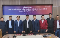 Đài Hà Nội bàn giao kinh phí xây dựng điểm trường ở Lao Chải
