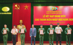 Phường Vĩnh Hưng kết nạp Đảng cho 7 tân binh