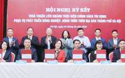 Hội LHPN TP. Hà Nội kí hỗ trợ vay vốn với Agribank