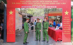 Công an phường Cửa Nam đảm bảo an ninh, an toàn khu vực bầu cử