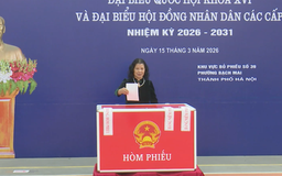 Cử tri phường Bạch Mai nô nức trong ngày hội toàn dân
