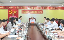 Kiểm tra việc triển khai nghị quyết tại xã Thạch Thất, Hoà Lạc, Hạ Bằng