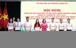 Phường Giảng Võ công bố 27 người trúng cử HĐND