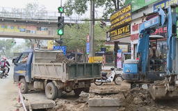 Xã Vĩnh Thanh đẩy nhanh tiến độ thi công cải tạo vỉa hè