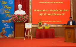 Trao Bằng Tổ quốc ghi công liệt sĩ Nguyễn Huy Cừ