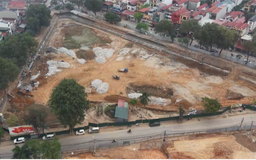 Mê Linh gấp rút hoàn thiện hồ điều hòa Ba Góc trước mùa mưa