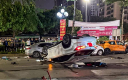 Tạm giữ hình sự tài xế gây tai nạn liên hoàn trên phố Trung Kính