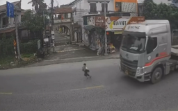 Nguy hiểm khi trẻ nhỏ bất ngờ chạy qua đầu ô tô