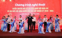 Sôi nổi chương trình nghệ thuật tuyên truyền phục vụ bầu cử