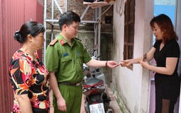 Công an xã Vĩnh Thanh tuần tra khép kín địa bàn phòng ngừa tội phạm