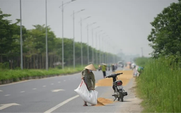 Nguy cơ TNGT từ việc phơi thóc lúa trên đường