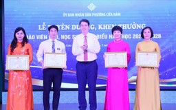Phường Cửa Nam tuyên dương giáo viên giỏi, học sinh giỏi