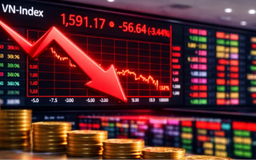 VN-Index giảm sâu gần 20 điểm, 373 mã giảm giá