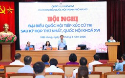 Bí thư Thành ủy Hà Nội Trần Đức Thắng tiếp xúc cử tri Đơn vị bầu cử số 10