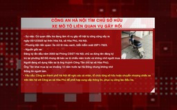 Công an Hà Nội tìm chủ sở hữu xe mô tô liên quan vụ gây rối trật tự công cộng