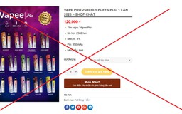 Vượt lệnh cấm, thuốc lá điện tử vẫn được bán trên chợ online