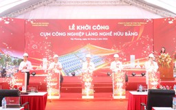 Hoàn thiện hạ tầng cụm công nghiệp Hữu Bằng sau 12 tháng khởi công