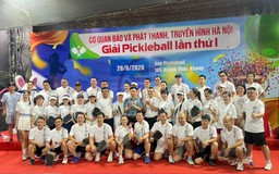 Sôi nổi Giải Pickleball Cơ quan Báo và PTTH Hà Nội lần thứ nhất