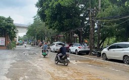 Đường Thanh Bình thi công dang dở gây mất an toàn giao thông