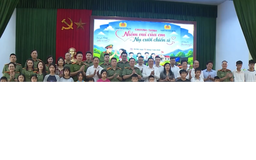 Thanh tra Bộ Công an tặng quà trẻ em xã Tam Hưng