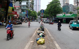 Rác thải tràn lan trên tuyến phố Trần Bình