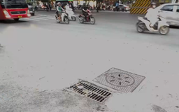 Hố sụt ở ngõ 339 phố Minh Khai đã được khắc phục