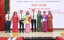 Phường Vĩnh Tuy công bố quyết định thành lập 4 cơ sở giáo dục