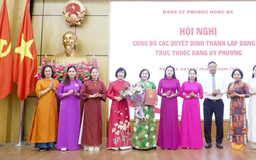 Phường Ngọc Hà công bố các quyết định thành lập Đảng bộ trực thuộc
